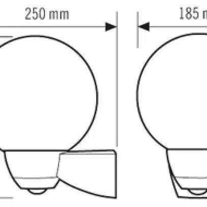 Luminaire automatique ESYLUX AL P Garda 130, 130°, opale, blanc 