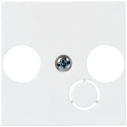 Plaque frontale MOS TV-R-donnée 2 modules blanc 