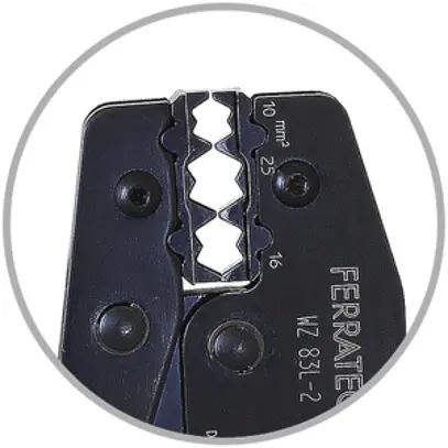 Utensile per crimpatura per capicorda 10…25mm² 