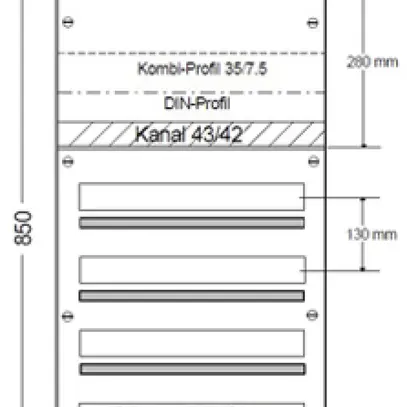 Centralino AP HAG 4R/96UM 480×850×97mm 