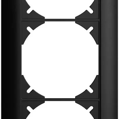 Cadre de recouvrement EDIZIOdue 1×3 noir 