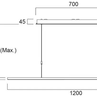 Luminaire suspendu LED Sylvania Areum 40W 5150lm 840 DA direct/indirect 1.2m bc 
