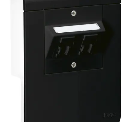 Geräteträger Hager für SL20115 schwarz 2×Kat.5e 