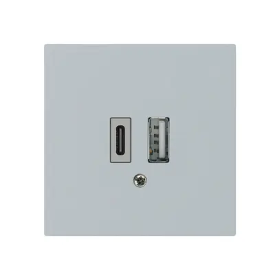 Prise de charge USB kallysto 18W PD 1×type A 1×type C gris clair 