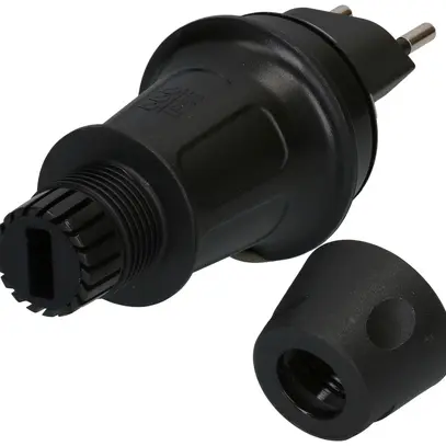 Spina tipo 13 MH TH55 tondo 10A 230V 3P nero 