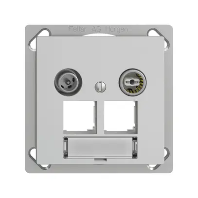 Presa multimedia INC EDIZIOdue FM.TE EASYNET 4dB, p.2×RJ45 S-One, grigio chiaro 