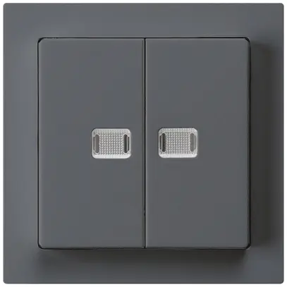 Interruttore pulsante luminoso INC kallysto 1/3+3/1 con 2 lenti antracite 