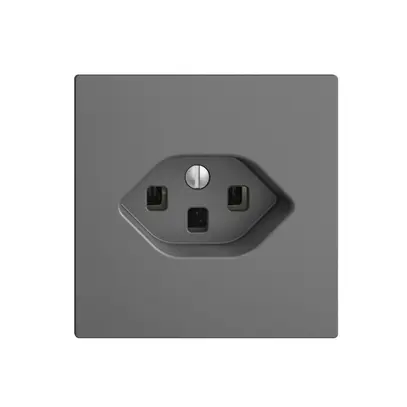 Presa INC EDIZIOdue T23 16A grigio scuro, con morsetti innest. 
