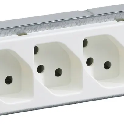 Prise INC FLF 4×type 13 blanc 46×130mm Hager 