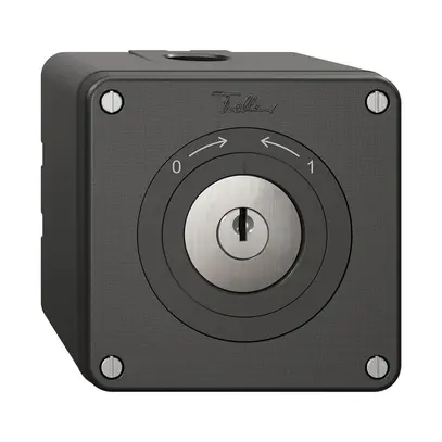 Contact pivotant NAPU NEVO, avec serrure&2 clés, KS, 0<->1, noir 