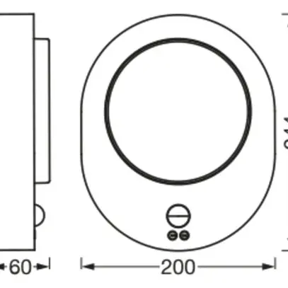 Applique LED LDV ENDURA STYLE DISC WALL SEN 8W 370lm 3000K acier affiné 