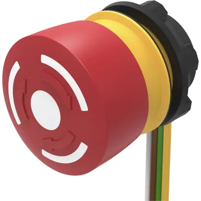 Pulsante a fungo EAO 84 1NO 1NC cavo 300mm Ø22.3mm rosso/nero 