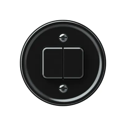 Interruttore a pulsante origin sch 3 + NO/NC 60×60mm nero 