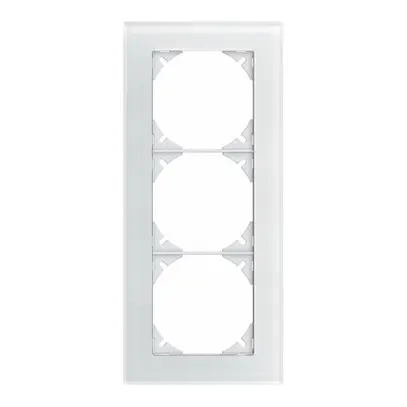 Cadre de rec.EDIZIOdue prestige 3×1 verre blanc 