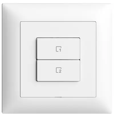 Pulsante scena INC 2 scene verticale/2T Edue Wiser bianco 