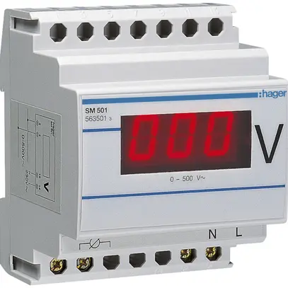 Voltmètre INC Hager 0…500VAC 