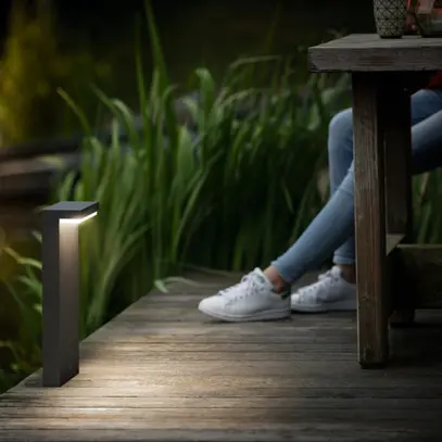 Luminaire bollard LED myGarden Bustan, 9W 2700K 90×400×220mm IP44 anthracite 