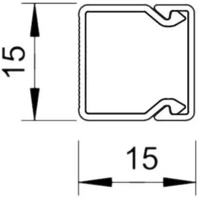 Canale d'installazione Bettermann WDK 15×15×2000mm bianco puro 