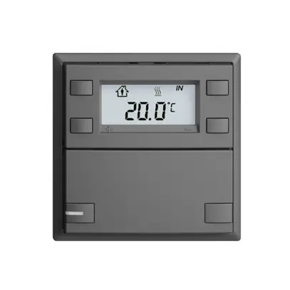 Pulsante RTH INC KNX 1×EDIZIOdue F grigio scuro, con LED RGB 