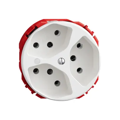 Prise STANDARDdue SNAPFIX® 3×T13 avec LED bc 