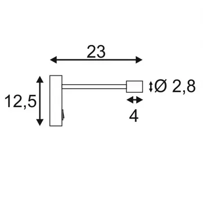 Applique LED SLV PIPOFLEX, 4W 200lm 3000K IP20 blanc mat 