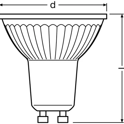 Lampe LED PARATHOM PAR16 80 DIM GU10 8.3W 927 575lm 60° 