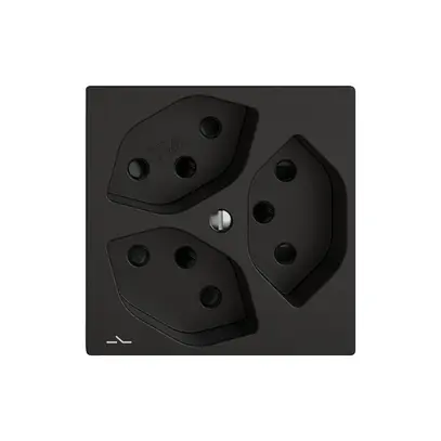 Prise EDIZIO.liv SNAPFIX® 3×T13 1×S avec shutter no 