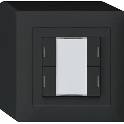 Poussoir AP kallysto KNX 4×noir LED RGB s/e-link 