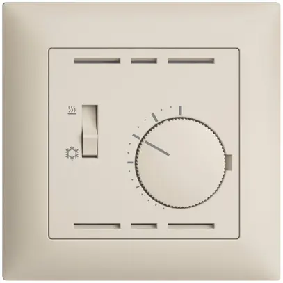 Termostato ENC EDIZIOdue, c.interruttore, riscald./refr., 88×88mm, crema 