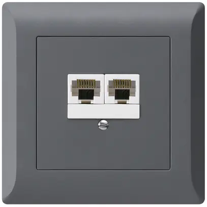 Boîte ENC kallysto.line 2×RJ45u anthracite parallèle 