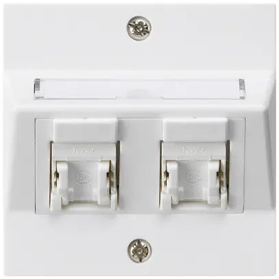 Prise ENC kallysto A cat.5e 2RJ45/u blanc 