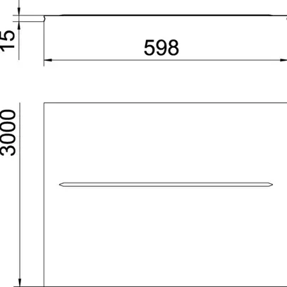 Couvercle Bettermann encliquetable pour caniveau à grille 600×3000, acier, FS 