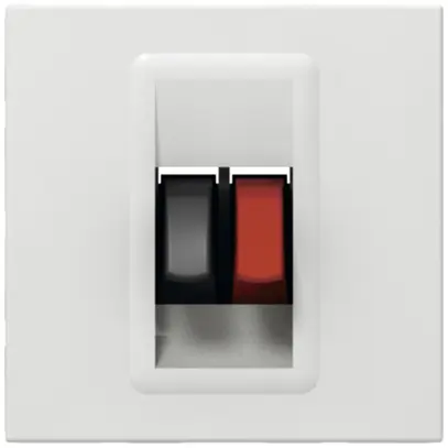 Prise haut-parleur INC MOS blanc simple 2 modules 