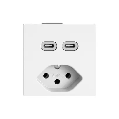 Presa di ricarica USB EDIZIO.liv SNAPFIX® USB C+C/T13 3A 230VAC bi 