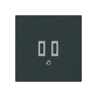 Prise de charge USB Hager kallysto C-C 20W 5V 60×60mm noir 