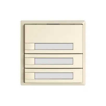 Poussoir KNX RGB EDIZIO.liv SNAPFIX® capteur temp.s.LED étiqu.3× comm.1T cr 