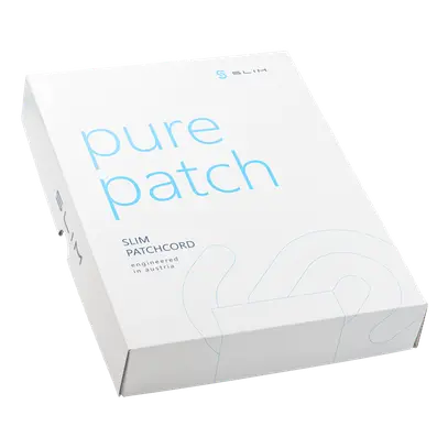 Cavo patch SLIM: 25cm, blu, 50 pezzi Cat.6A, U/FTP, jack non infrangibile 