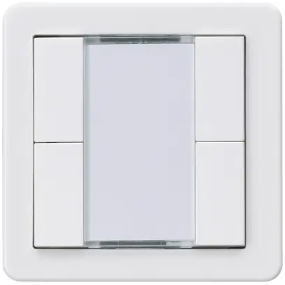Pulsante Hager basico A KNX IR quadruplo LED bianco 
