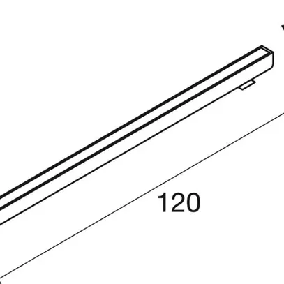 LED-Wandleuchte SLV GALEN 40W 5150lm 830 IP65 DALI 1200mm anthrazit 