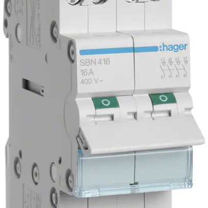 Interruttore AMD Hager 16A 400V 4 chiusura 0 apertura 0 invertitore 2UM 