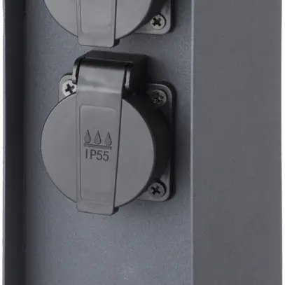 Anschlusssäule Schönenberger IP55 Tuya 2×T13 230V 10A Überlastschutz schwarz 
