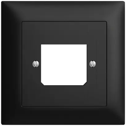 Kit frontale EDIZIOdue nero 88×88mm 1×TT 3×RJ 