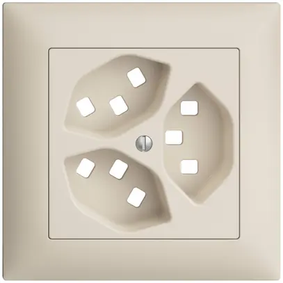 Kit frontal ENC EDIZIOdue crema 88×88mm 3×T23 
