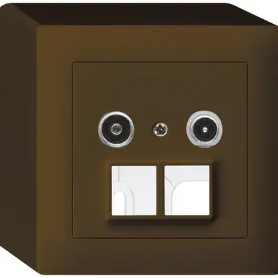 Prise multimédia AP kallysto R/TV 19dB 2GHz brun 