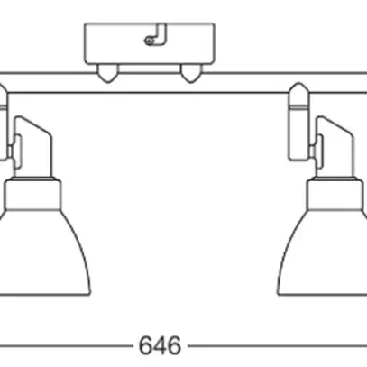 Plafonnier LDV LED SPOT G9 4×1.9W 4×200lm 2700K argent 