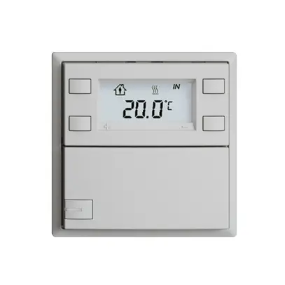 Pulsante RTH INC KNX 1×EDIZIOdue F grigio chiaro, con LED RGB 
