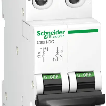 Disjoncteur Schneider Electric C60H-DC 2P 2A C 