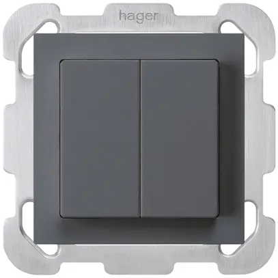 Interrupteur ENC kallysto 3/1P+AR/1P anthracite avec plaque de fixation 