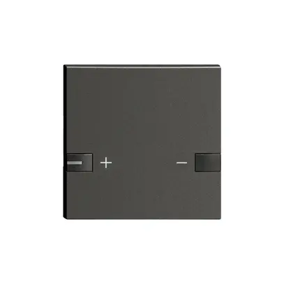 Pulsante 1/1, +/-, 1 LED ZEP nero 