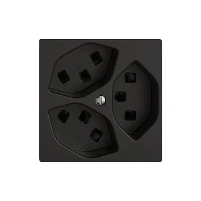 Steckdose EDIZIO.liv SNAPFIX® 3×T23 sz 